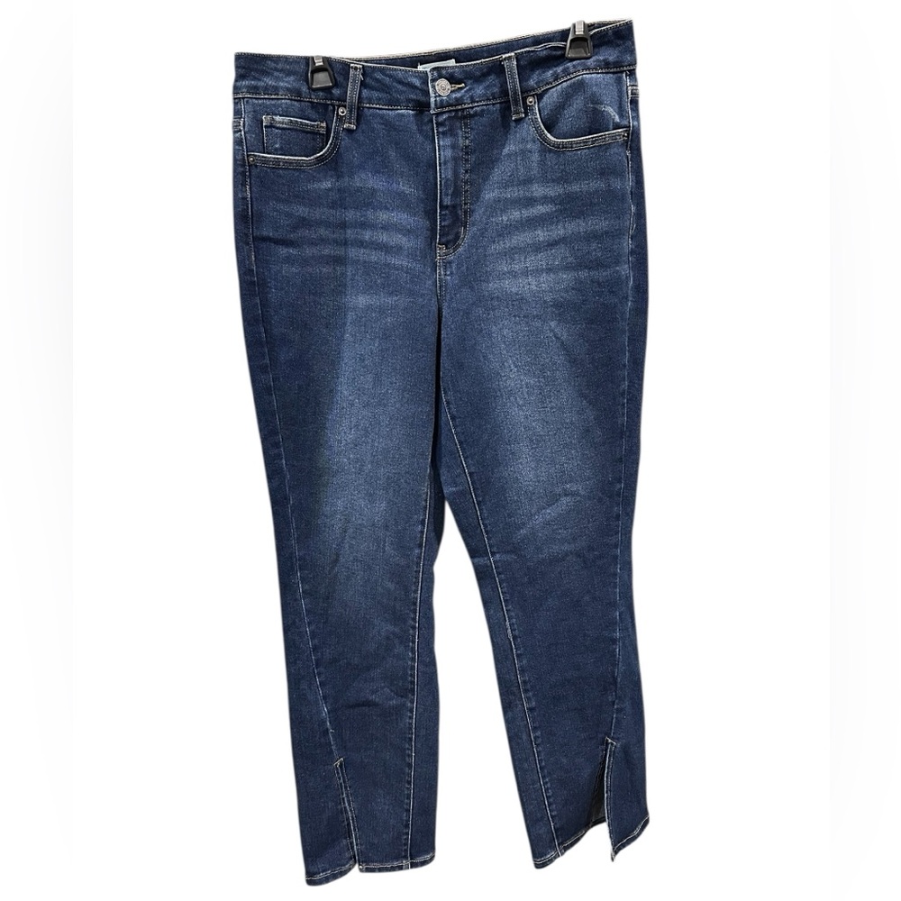 Time and Tru Dark Wash Skinny Jeans with Ankle Slits – Women’s Size‎ 10 Regular